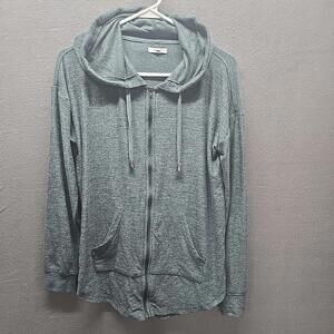 Maurices Women’s Zip Up Hoodie Jacket Small Gray Long Sleeve Drawstring Pockets
